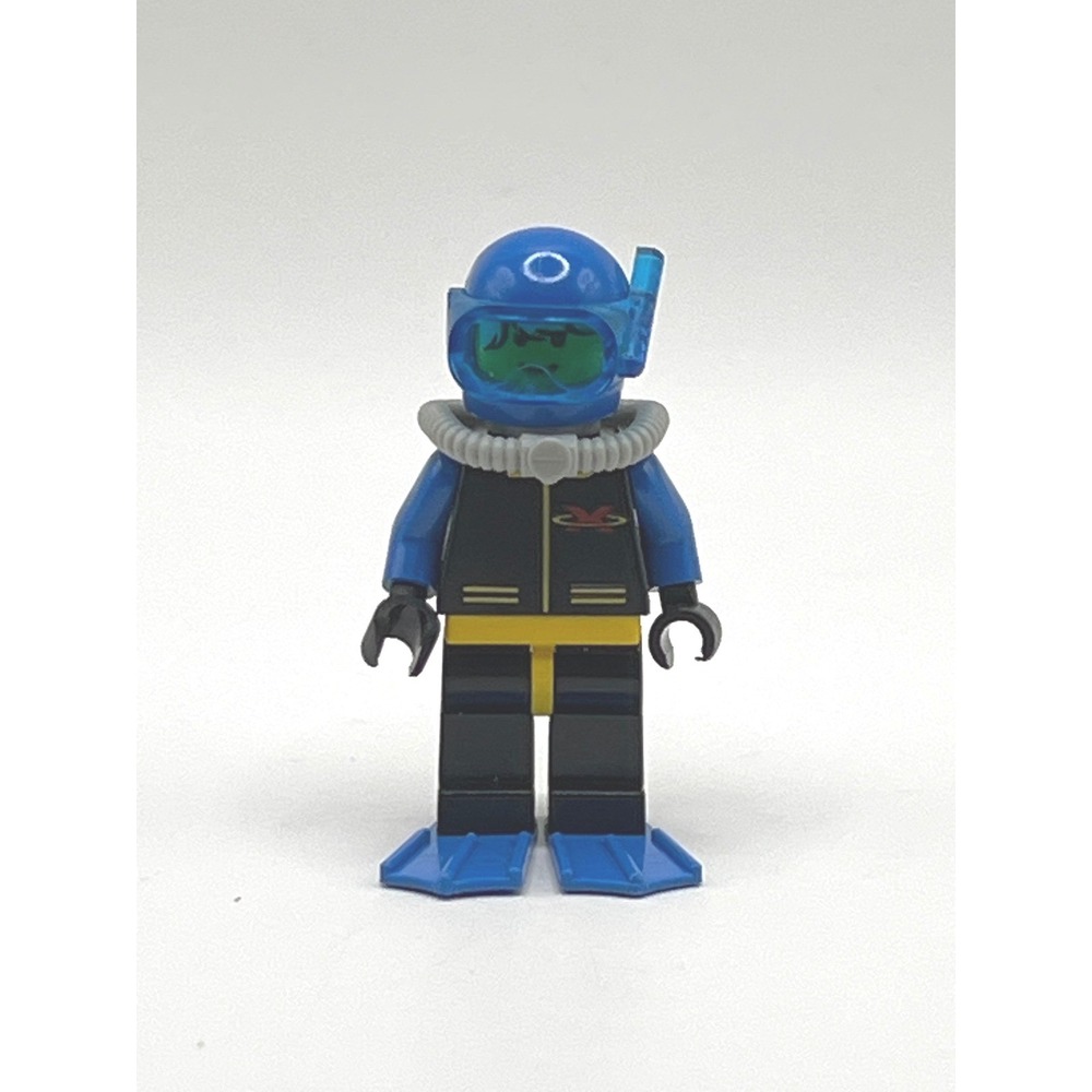 Lego X-treme Team Diver Minifigure Blue Helmet Oxygen Tank Fins ext014